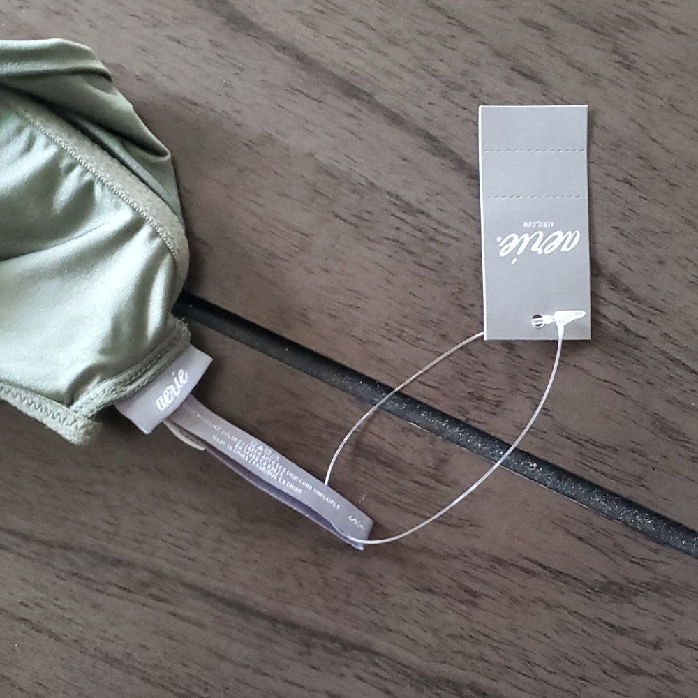 Aerie sage green satin bralette, NWTs - Picture 4 of 4